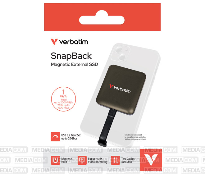 SSD SnapBack 1TB, inkl. 2 Kabel, USB-C, Moccha Metallic SSD SnapBack 1TB, inkl. 2 Kabel, USB-C, Moccha Metallic