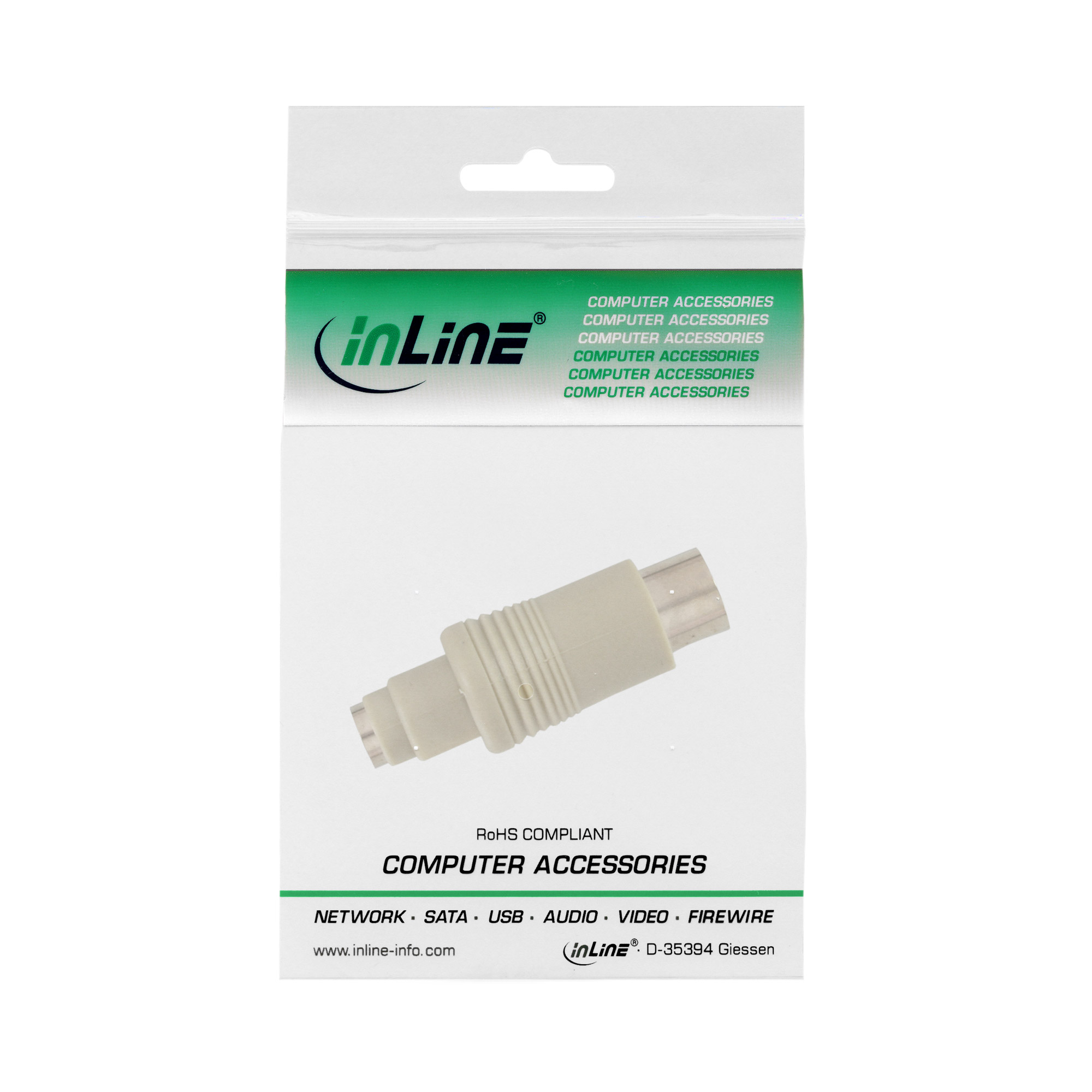 Inline® Tastatur-Adapter, 5pol DIN-Stecker auf PS/2 Buchse