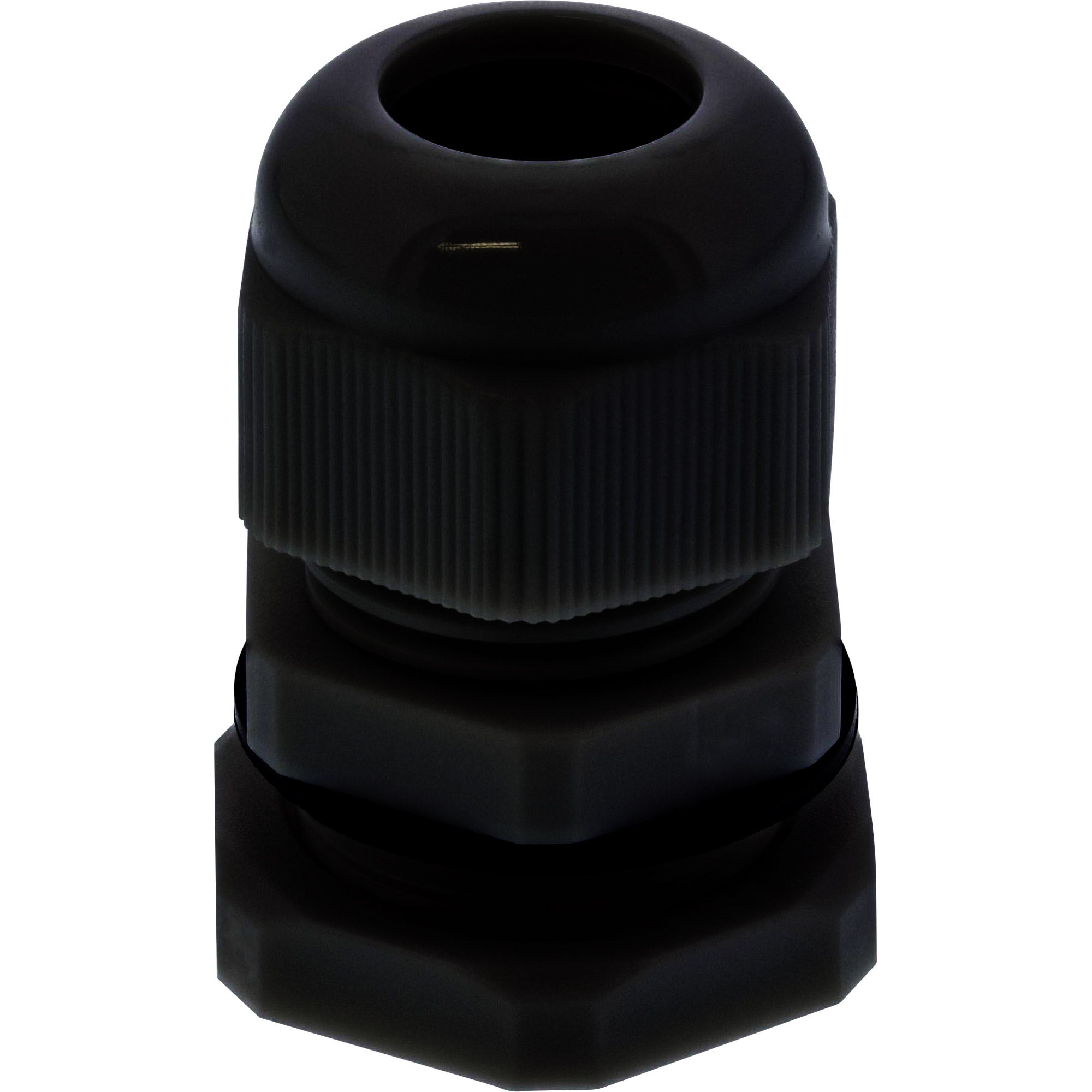 Inline® Kabeldurchführung PG 7 Nylon IP68 3,5-6mm, schwarz, 10 Stück