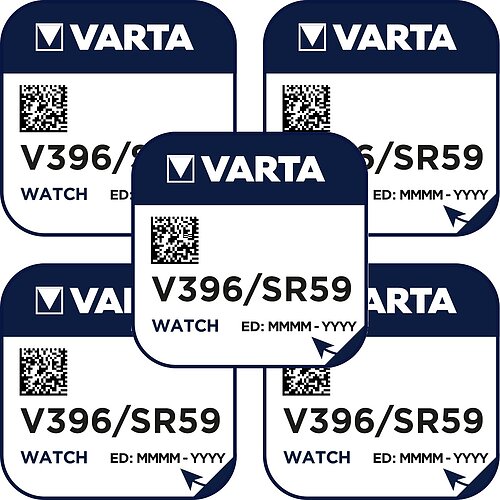 5x Varta SR726W SR59 396 Silberoxid Batterie 1,55V