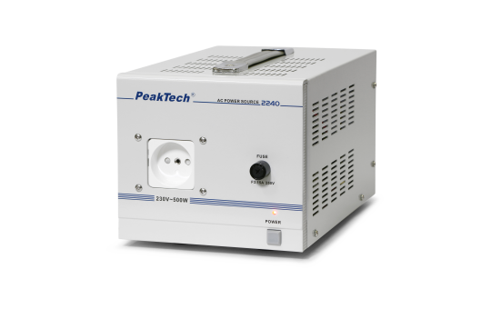 Trenntransformator PeakTech ''P 2240'' 230V AC, 2,5A, 500W, galvanische Trennung