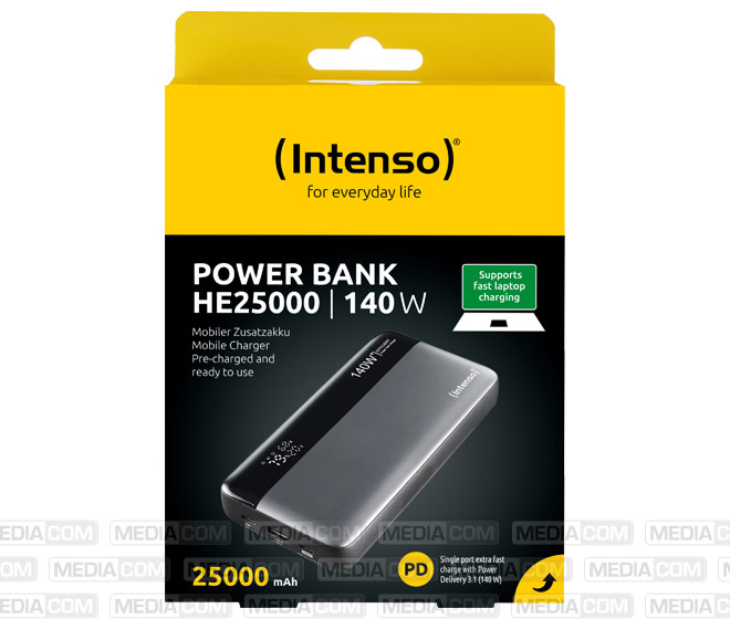 Akku Powerbank, 25.000mAh, HE25000, grau-schwarz Akku Powerbank, 25.000mAh, HE25000, grau-schwarz