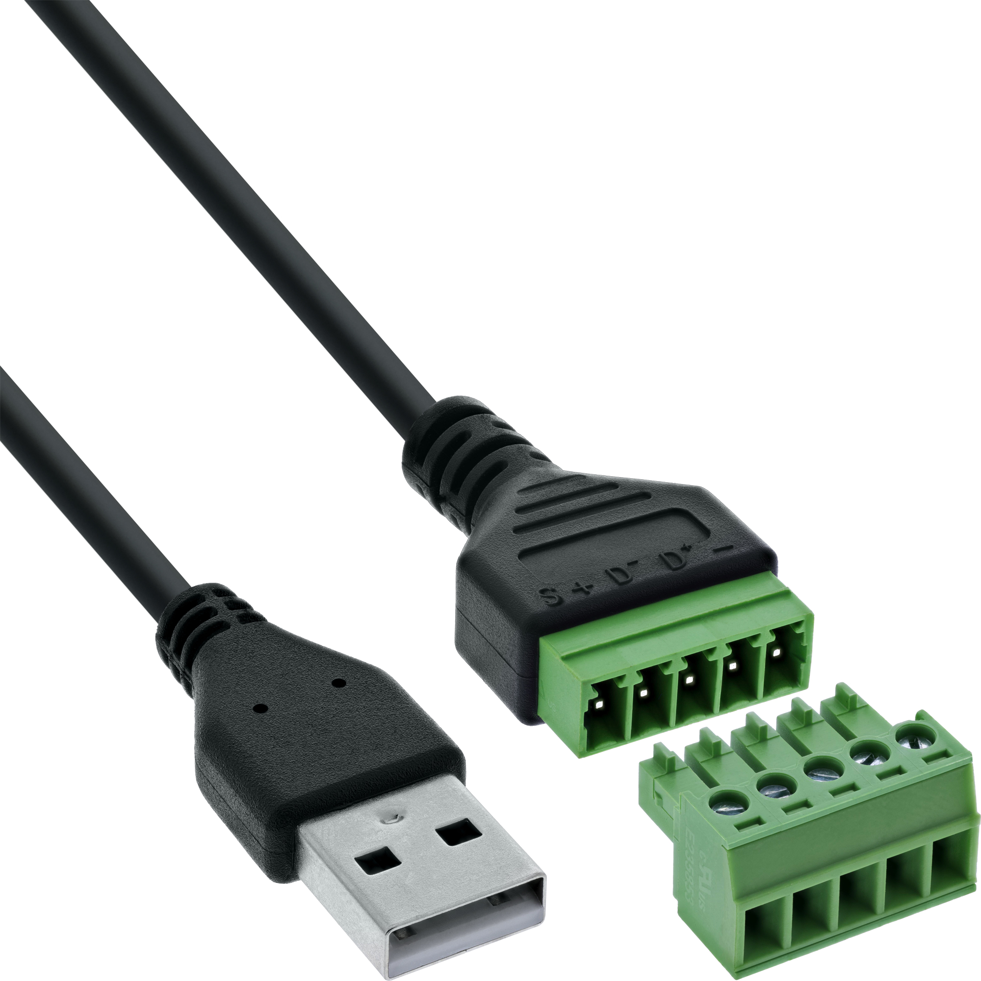 InLine® USB-A Stecker an Terminalblock, 5-polig, mit Kabel InLine® USB-A Stecker an Terminalblock, 5-polig, mit Kabel