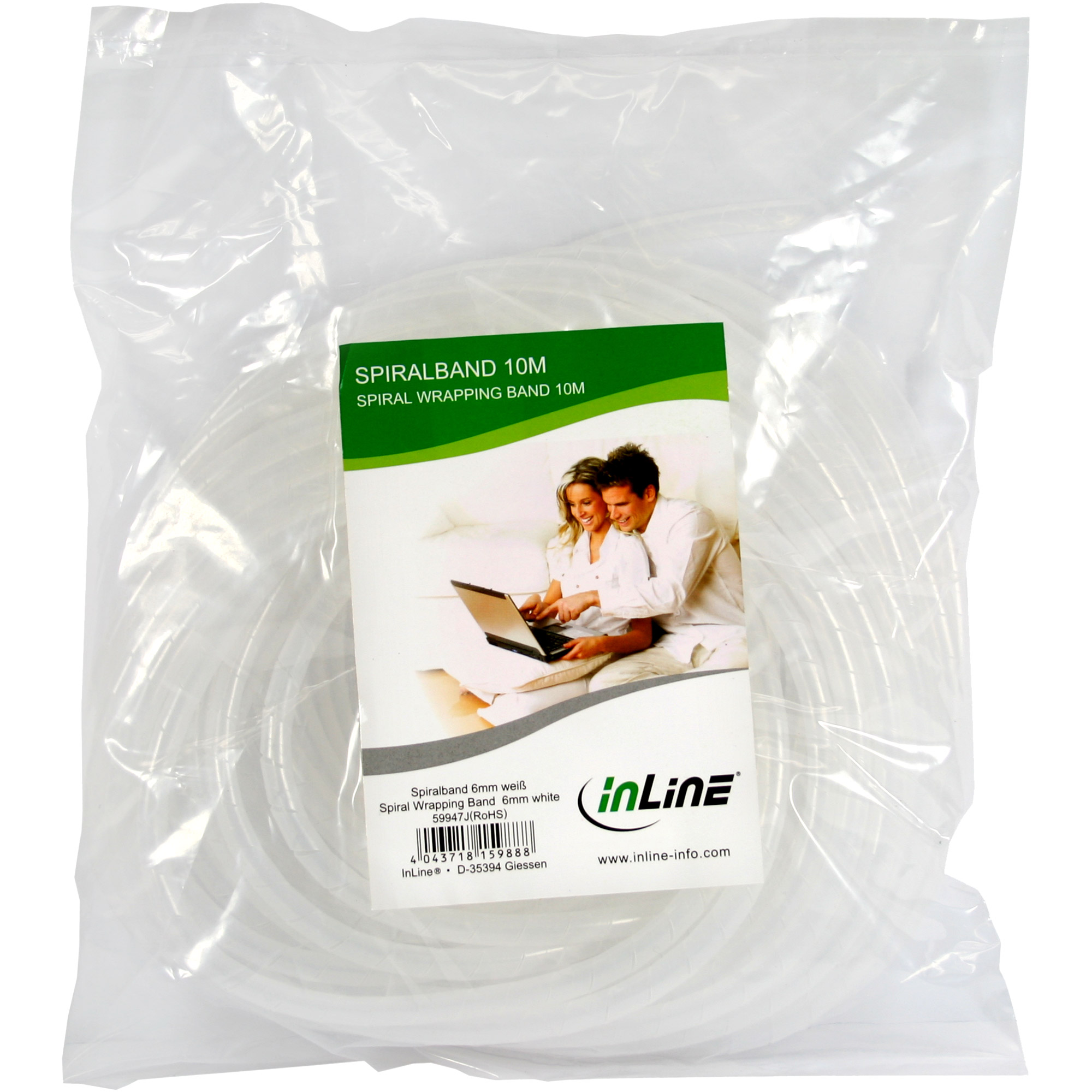 Inline® Spiralband 10m, natur, 6mm