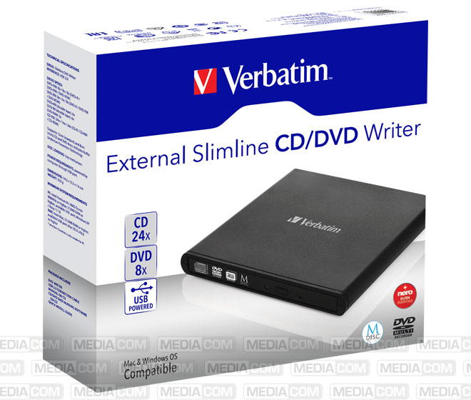 DVD Recorder, USB 2.0, 8x/6x/24x, Slimline DVD Recorder, USB 2.0, 8x/6x/24x, Slimline
