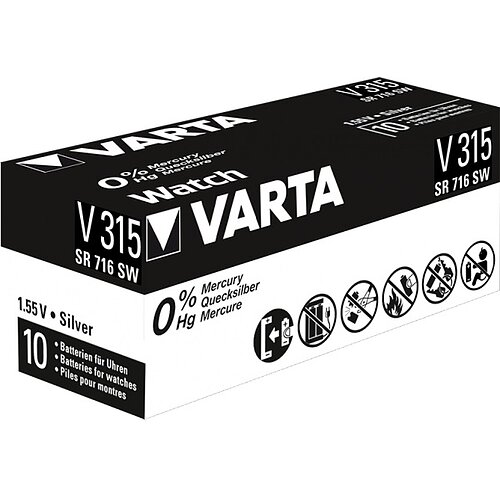 100x Varta SR716SW SR67 315 Silberoxid Batterie Varta 1,55 V 
