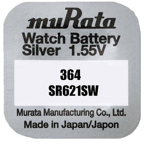 1x SR621SW SR60 364 Silberoxid Batterie Murata ex Sony 1,55 V