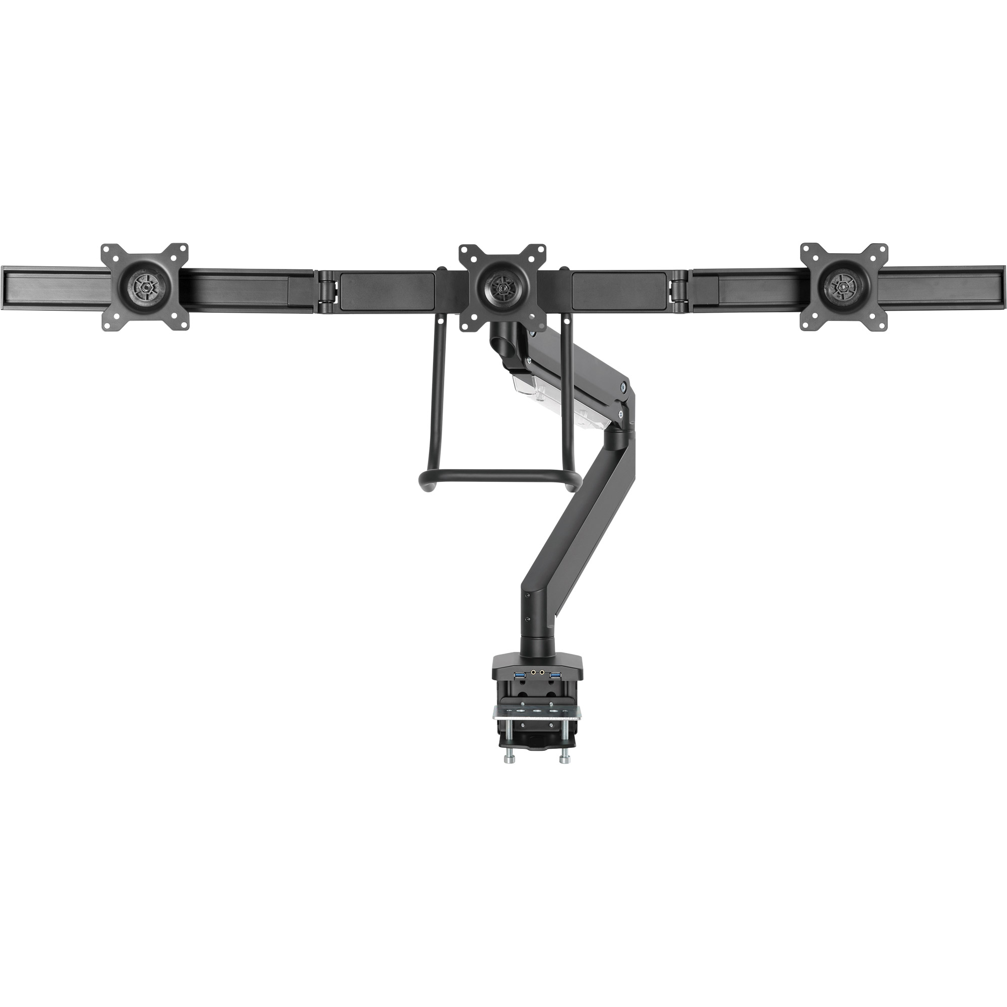 Inline® Tischhalterung mit Lifter+USB, beweglich, für 3 Monitore bis 69cm (27")
