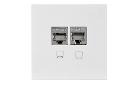 Netzwerk-Dose McPower ''Shallow'' CAT6A, UP, weiß, vollgeschirmt Netzwerk-Dose McPower ''Shallow'' CAT6A, UP, weiß, vollgeschirmt