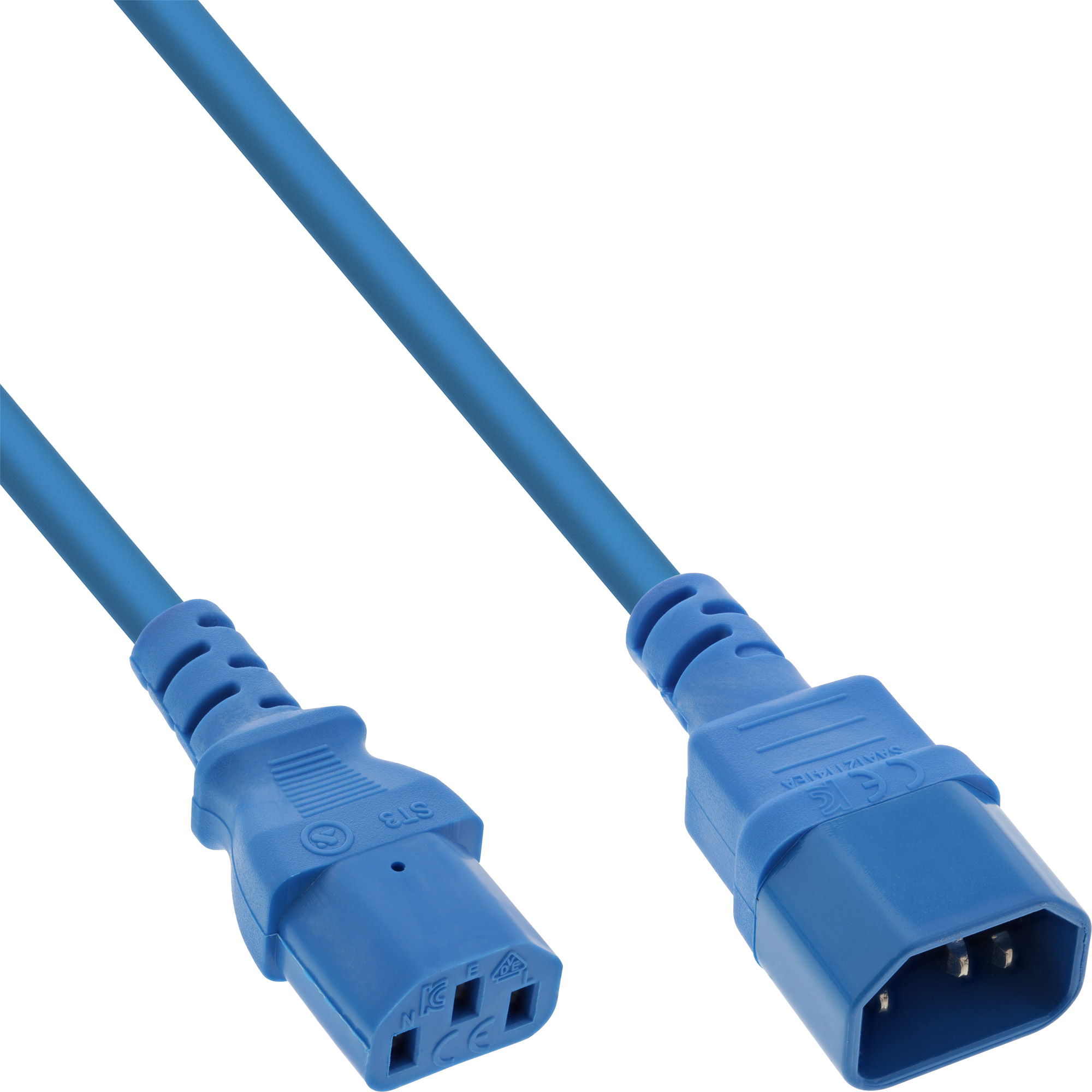 Inline® altgeräteverLängerung - C13 Stecker auf C14 Buchse - Blau 1,0m Inline® altgeräteverLängerung - C13 Stecker auf C14 Buchse - Blau 1,0m