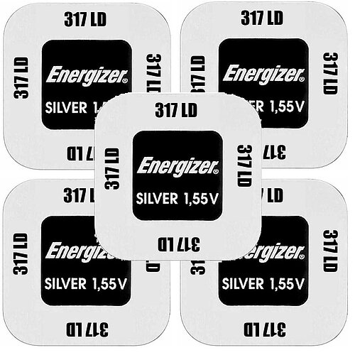 5x Energizer SR516SW SR62 317 Silberoxid Batterie 1,55V 