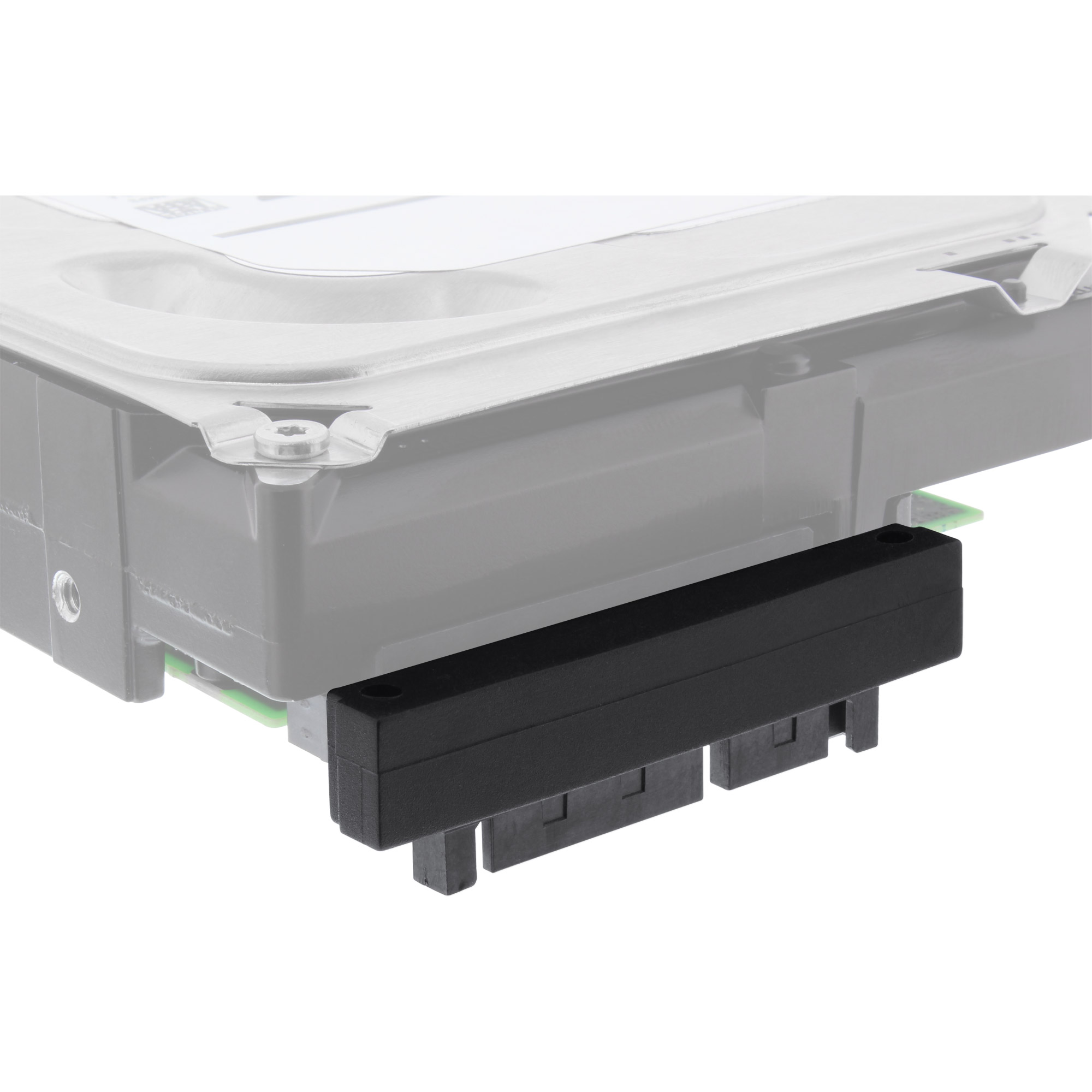 Inline® SATA Adapter Stecker / Buchse, 22pol. (15+7), abwärts gewinkelt Inline® SATA Adapter Stecker / Buchse, 22pol. (15+7), abwärts gewinkelt
