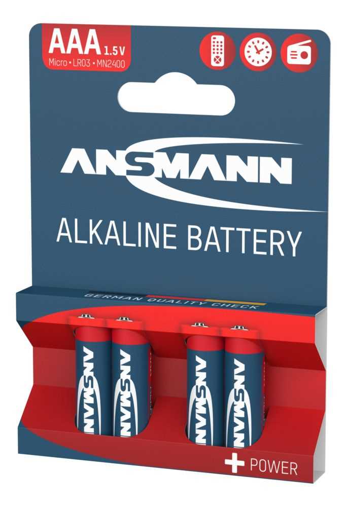 Ansmann Red AAA Micro LR03 Alkaline Batterien - 4er Verpackung Ansmann Red AAA Micro LR03 Alkaline Batterien - 4er Verpackung