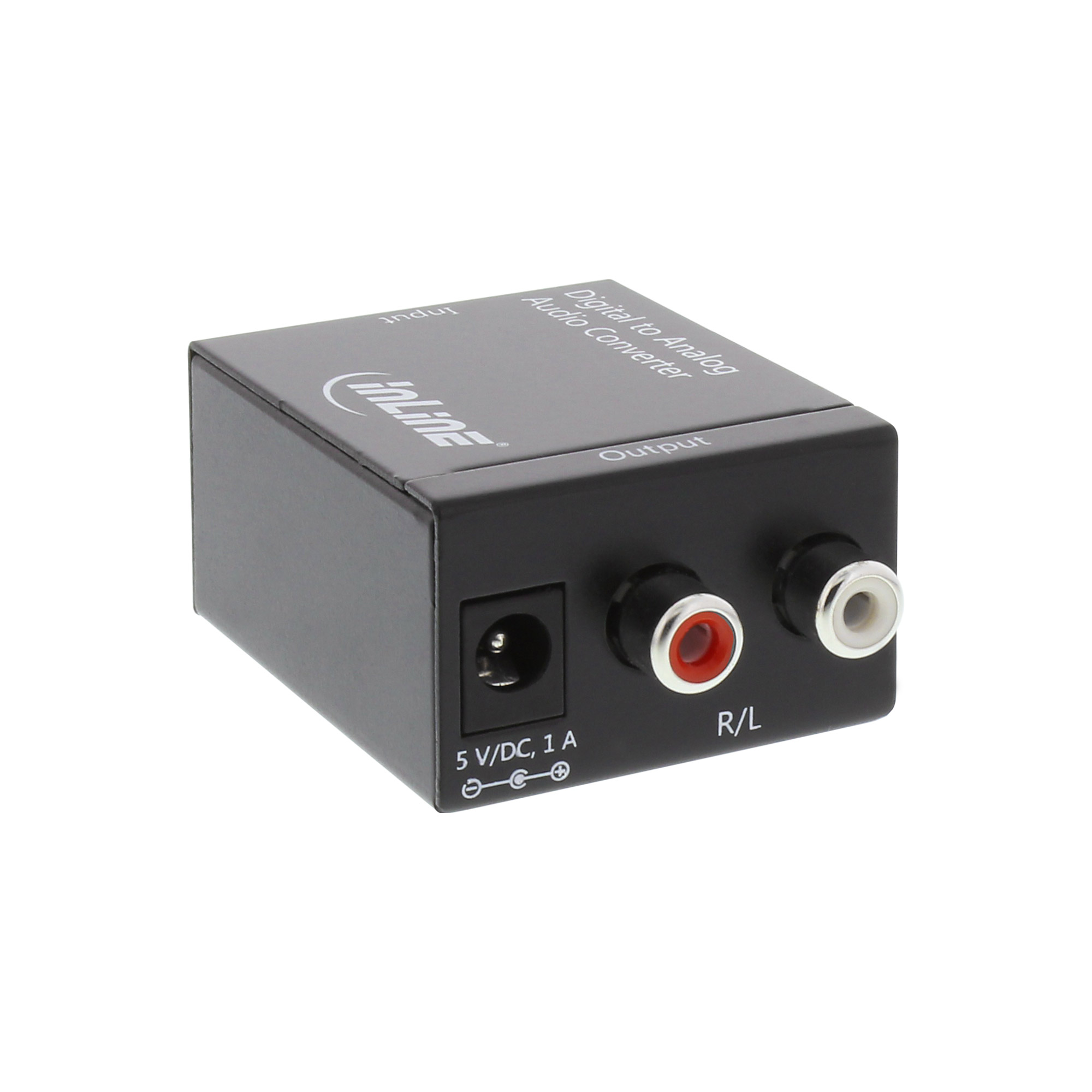 Inline® Audio DA-Wandler, Eingang Toslink oder Cinch, Ausgang 2x Cinch Stereo