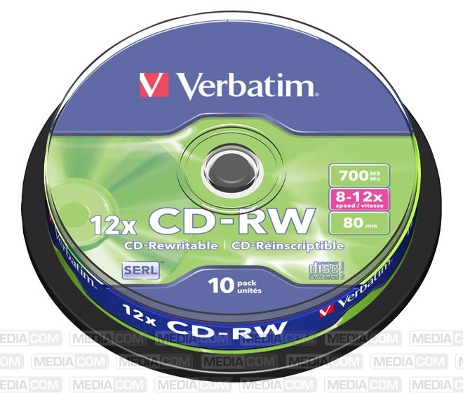 CD-RW 80Min/700MB/8-12x Cakebox (10 Disc) CD-RW 80Min/700MB/8-12x Cakebox (10 Disc)