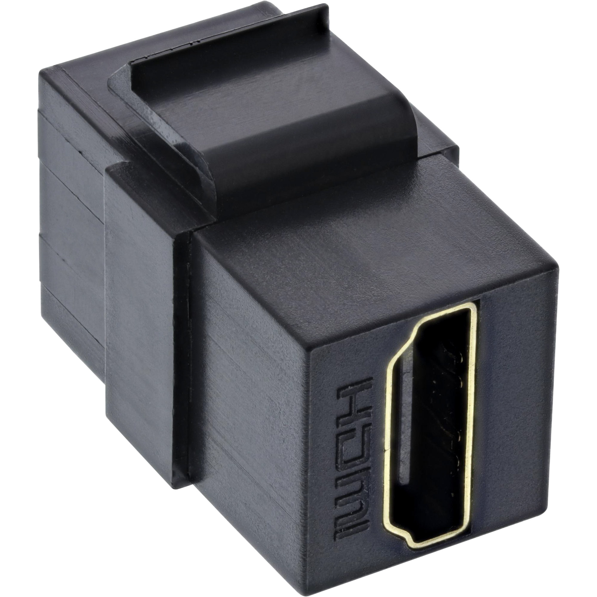 Inline® HDMI Keystone Snap-In Einsatz 4K/60Hz, HDMI A Buchse/Buchse, schwarz