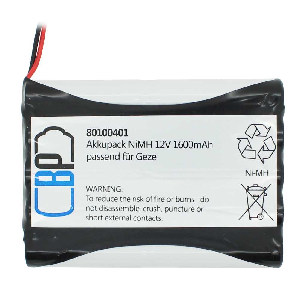 Akku für Türsteuerung NiMH 12V 1600mAh passend für Geze Akku für Türsteuerung NiMH 12V 1600mAh passend für Geze