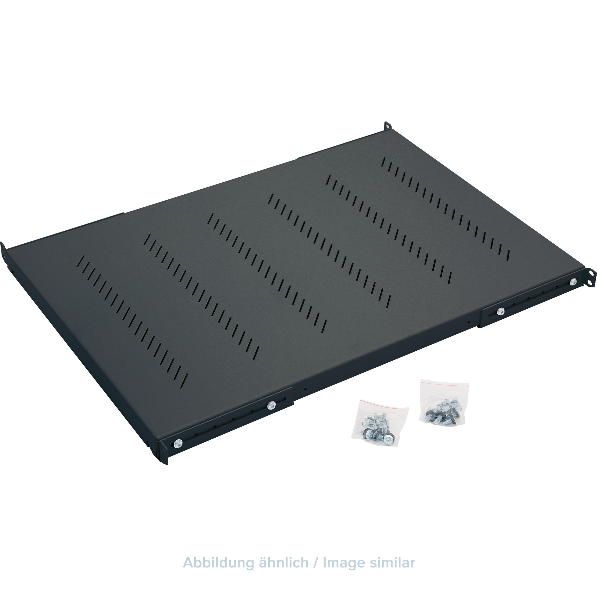 Triton RAB-UP-850-H4 19" Schwerlast-Fachboden, 1HE, 850mm, 150kg, schwarz