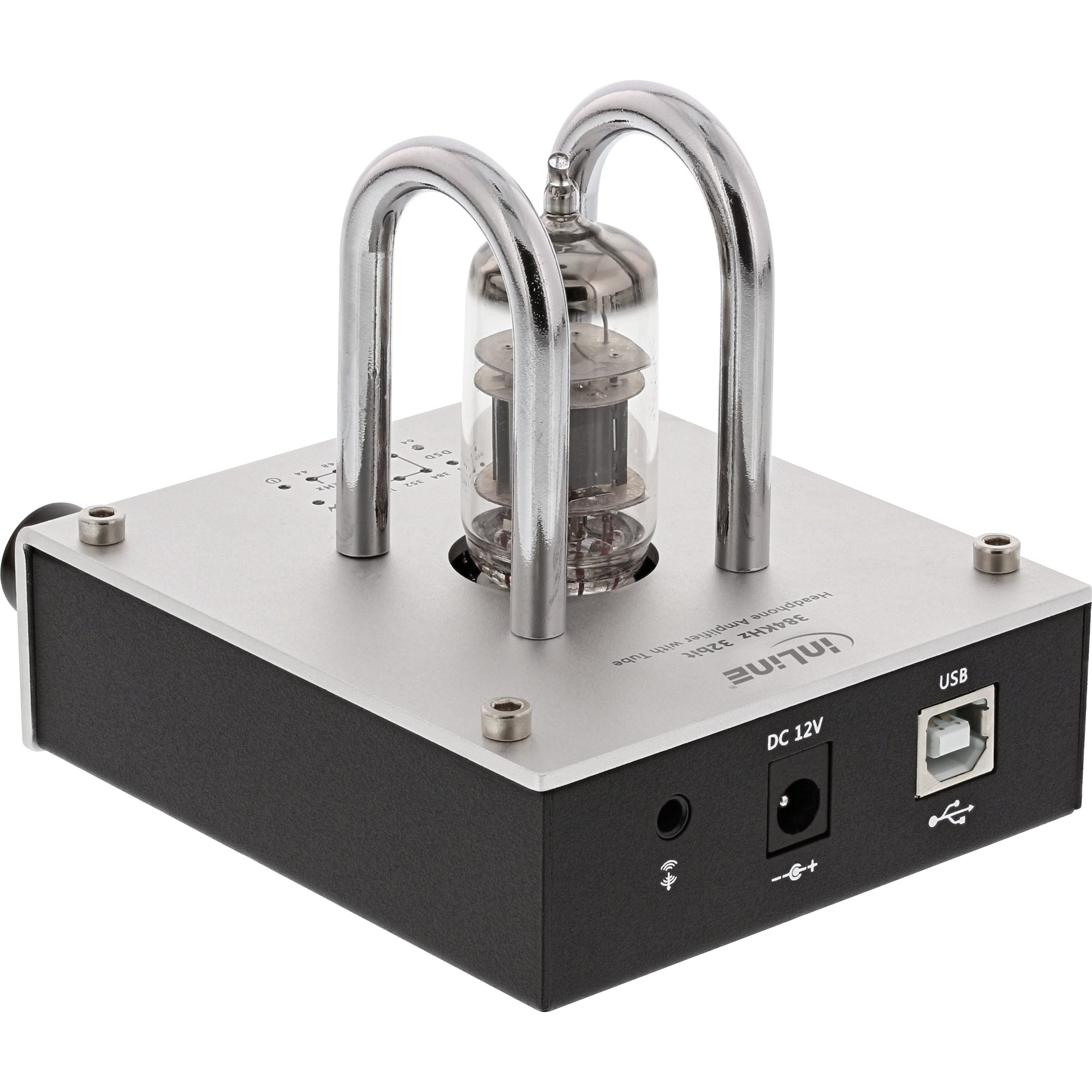 InLine AmpUSB, Hi-Res AUDIO HiFi DSD Kopfhörer-Röhrenverstärker, 384kHz/32-Bit