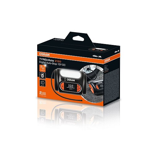 TYREinflate 2120 Schnelle Reifenpumpe mit Kabel 2 Jahre Garantie 1St. OSRAM