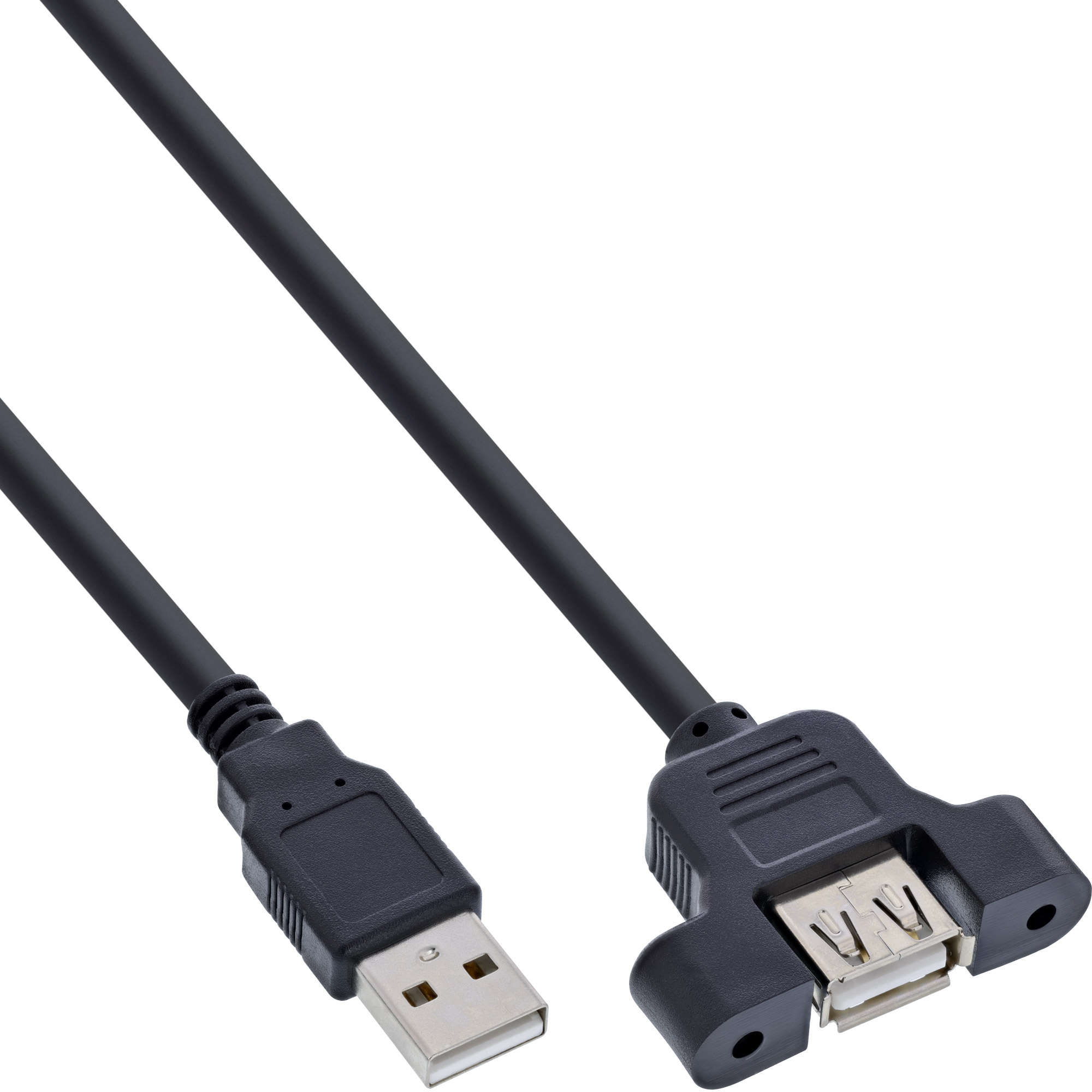 Inline® USB 2.0 Anschlusskabel, Stecker A auf Einbaubuchse A, 0,6m