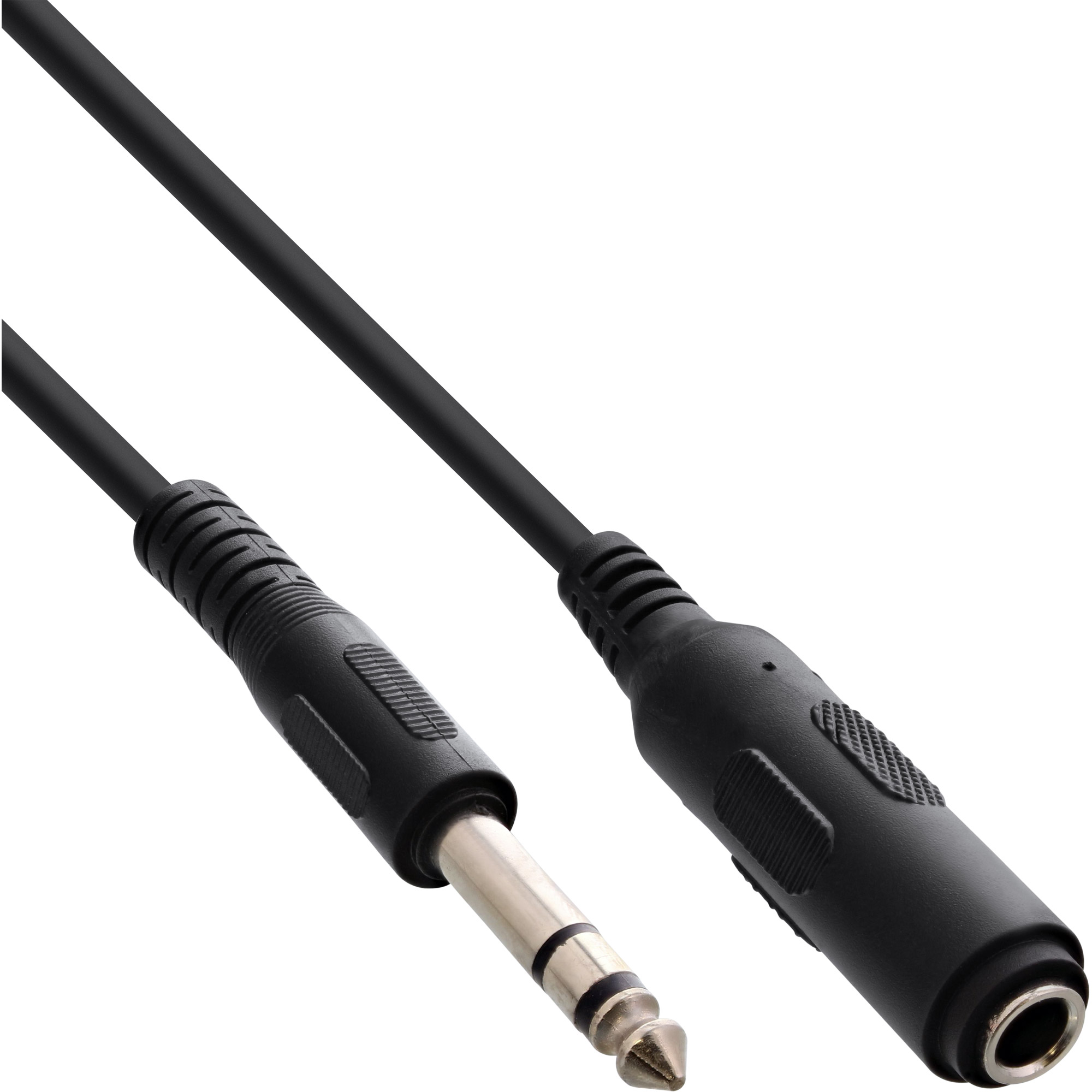 5m Inline® Klinkenverlängerung, 6,3mm Klinke Stecker / Buchse, Stereo