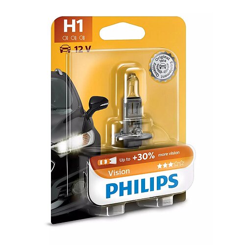 Philips H1 - P14,5s 12V 55W Premium Vision +30% Blister