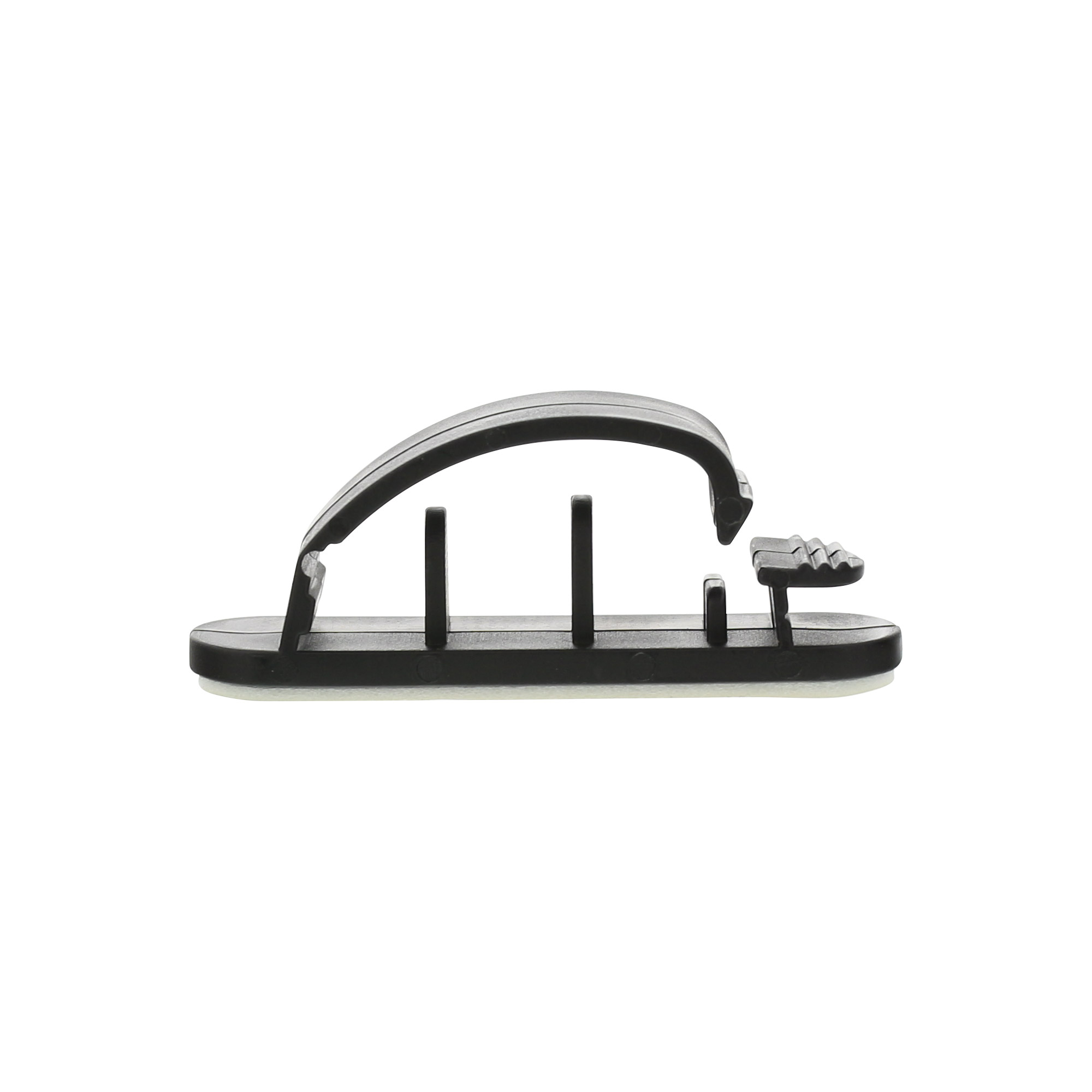 10er Pack Inline® Kabelmanager, mit Klebesockel, 2,8cm, schwarz