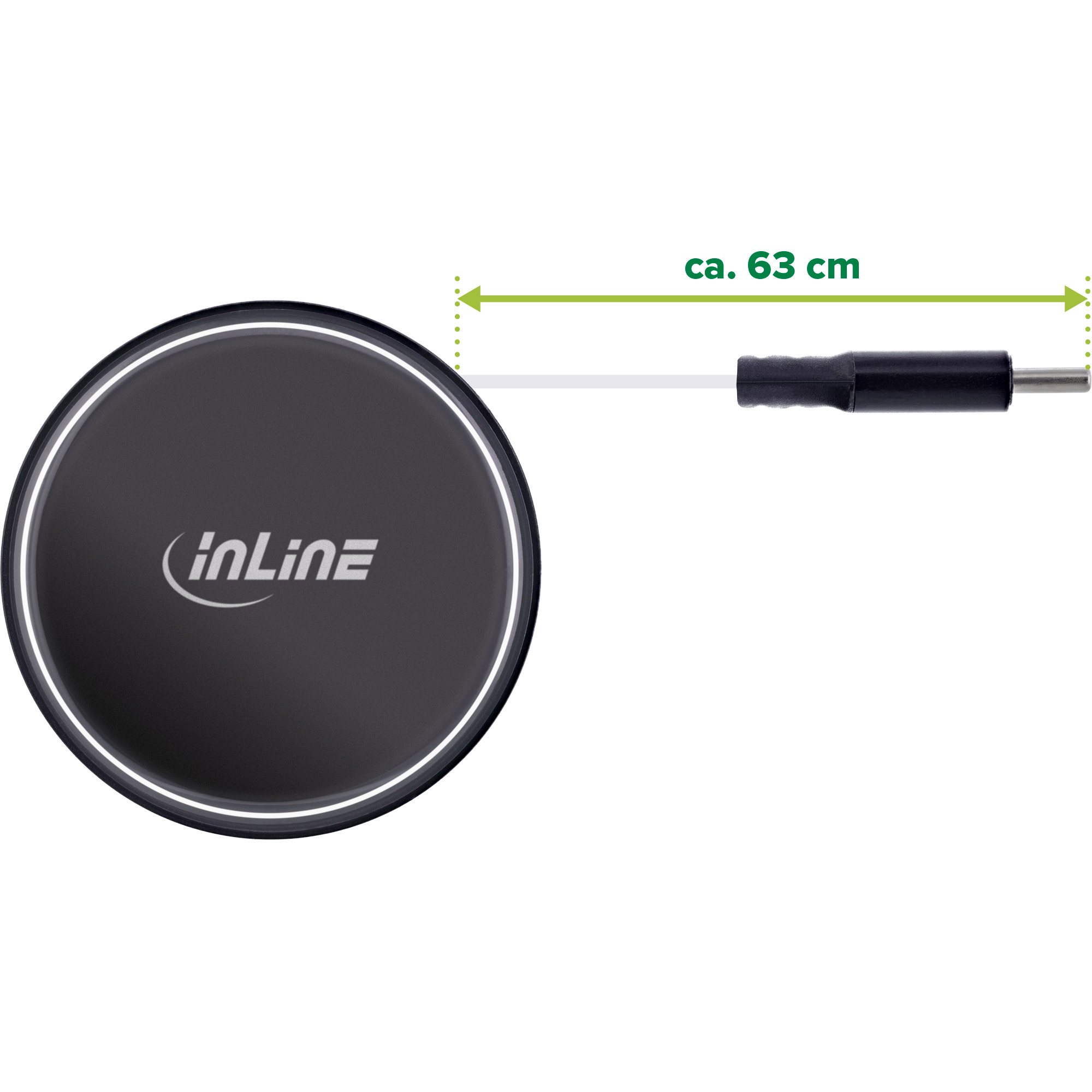 InLine® Dual USB-C KFZ Stromadapter 12/24V, ausziehbares Kabel + Buchse, 75W
