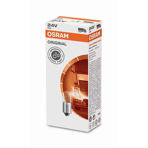 24V 2W BA9s Original Metallsockel Faltschachtel OSRAM