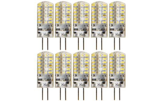 LED-Stiftsockellampe McShine ''Silicia'', G4, 2W, 160lm, warmweiß, 10er-Pack