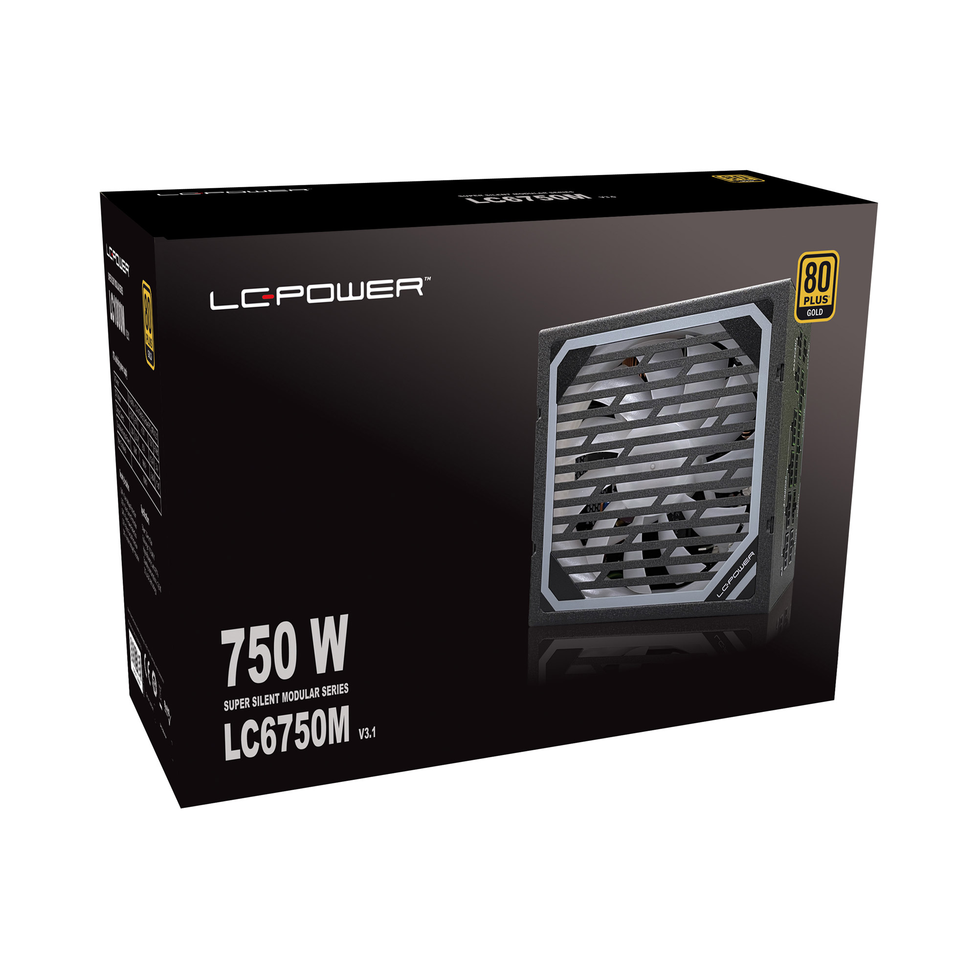 LC-Power LC6750M V3.1, ATX 3.1-Netzteil, 750W, 80 PLUS GOLD, PCIe 5.1