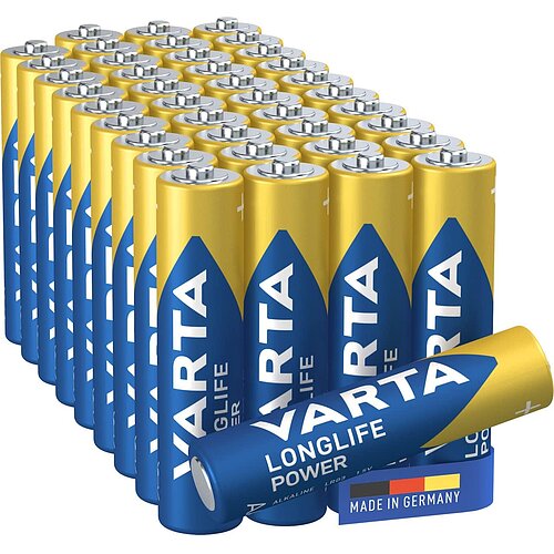 40x Varta Longlife Power AAA Micro LR03 Alkaline Batterie