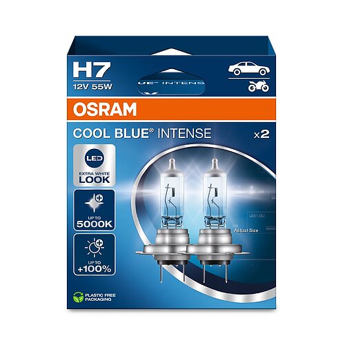 OSRAM H7 12V 55W PX26d Cool Blue INTENSE NextGen. 5000K +100% Duo 2 Stück