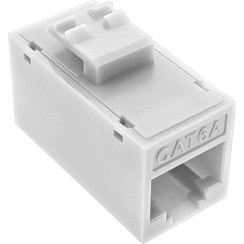 Inline® Keystone RJ45 Buchse/Buchse, ungeschirmt, Cat.6A, 8er Pack, weiß