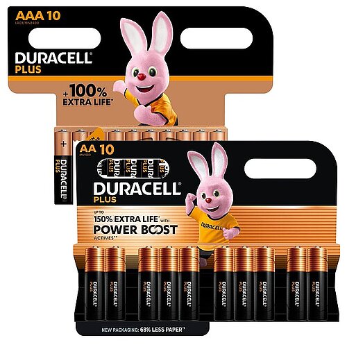 Duracell Plus AA Mignon & AAA Micro Alkaline Batterien - 40er Paket Duracell Plus AA Mignon & AAA Micro Alkaline Batterien - 40er Paket