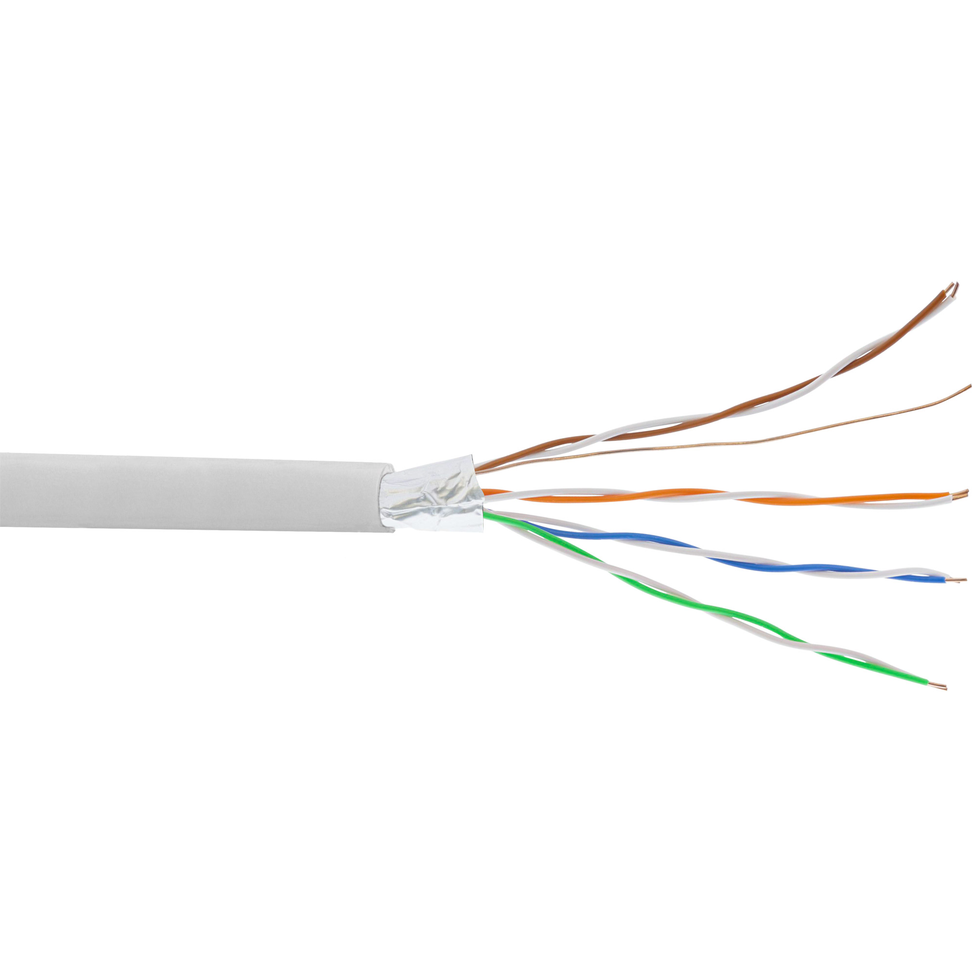 Inline® Telefon-Kabel 8-adrig, 4x2x0,6mm, zum Verlegen, 100m Rolle