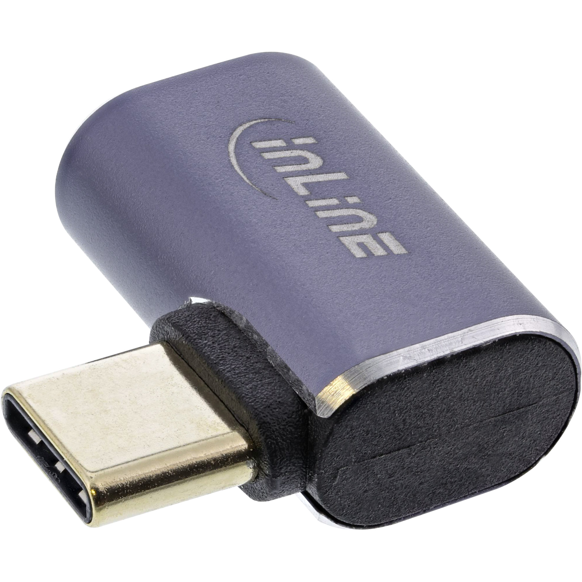 Inline® USB4 Adapter, USB-C Stecker/Buchse rechts/links gewinkelt, Aluminium Inline® USB4 Adapter, USB-C Stecker/Buchse rechts/links gewinkelt, Aluminium