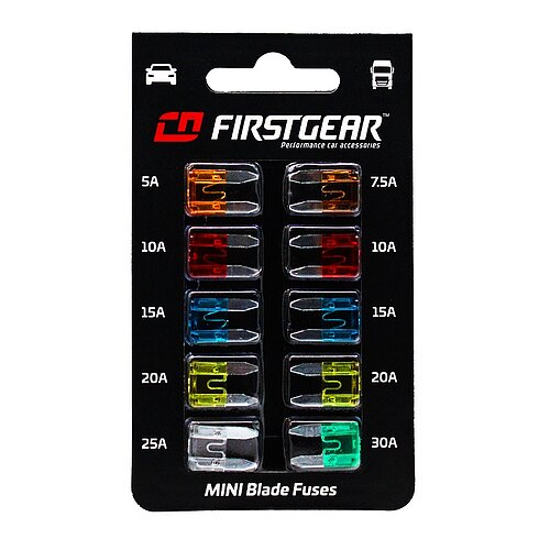 KFZ-Flachsicherungen MINI Ersatzsicherungen 10st. Blister FirstGear
