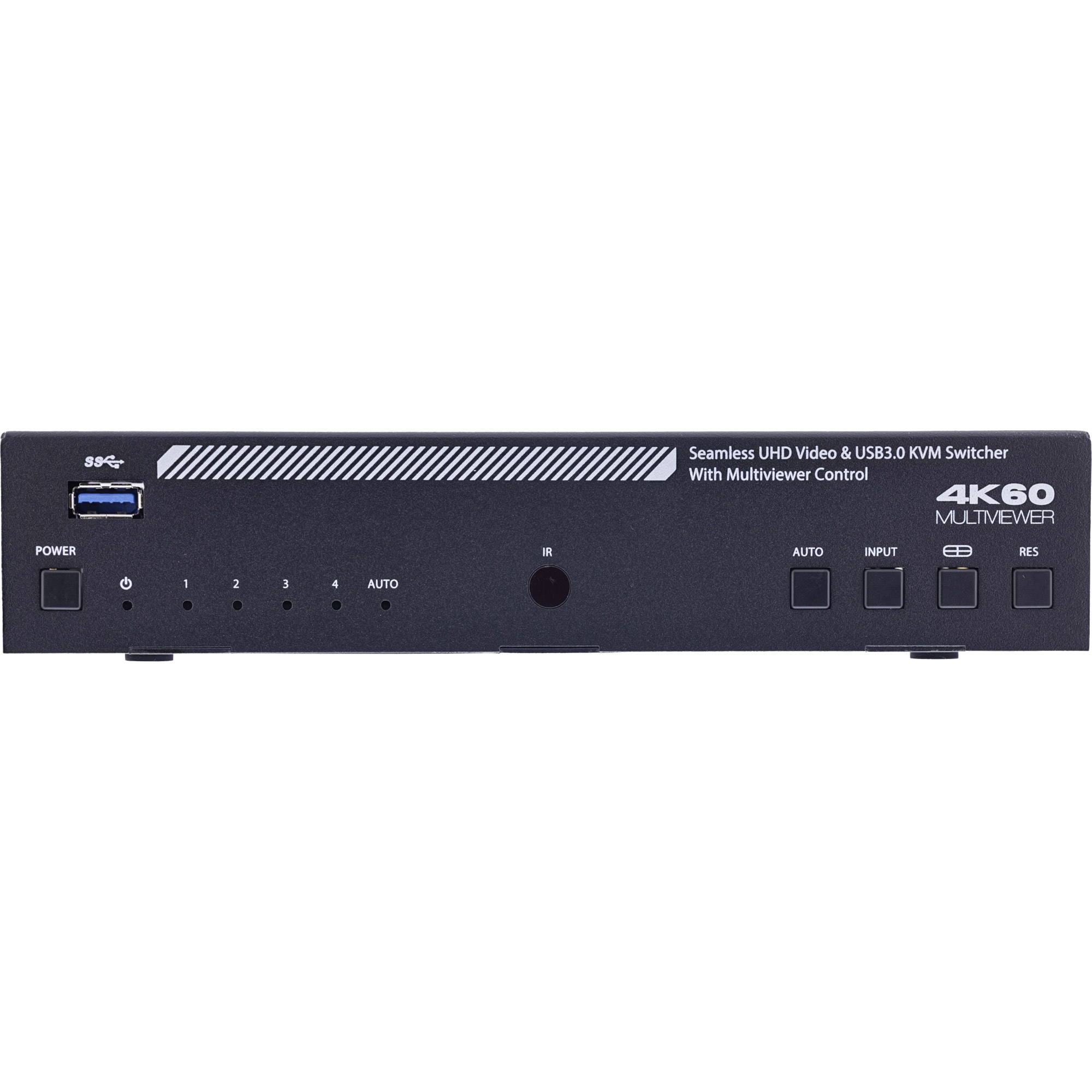 InLine® KVM Switch, 4-fach, HDMI, 4K60Hz, Multiviewer, USB Hub, schwarz