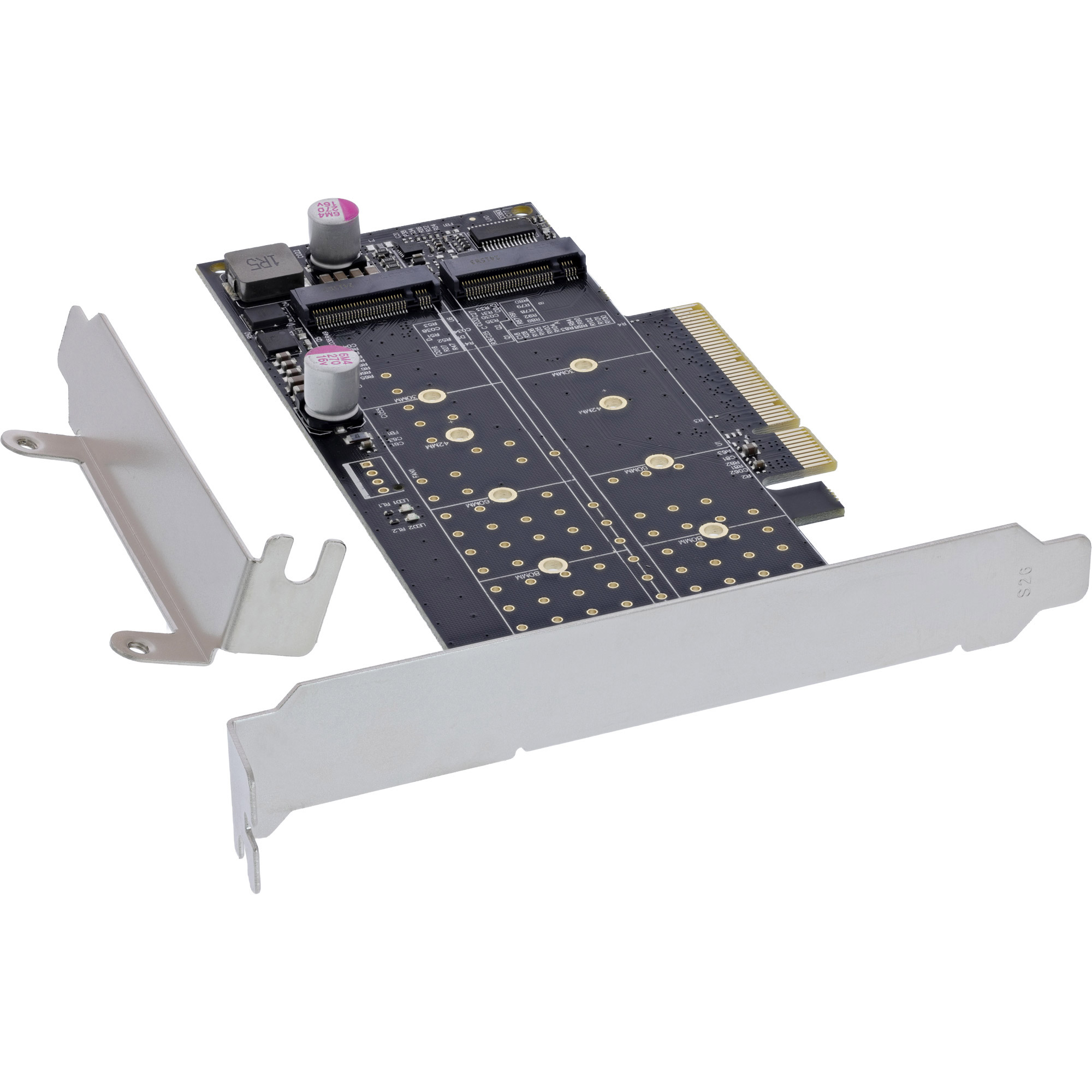 InLine® PCIe Karte zu 2x intern NVMe M.2 Key M - Bifurcation, PCIe x8 InLine® PCIe Karte zu 2x intern NVMe M.2 Key M - Bifurcation, PCIe x8