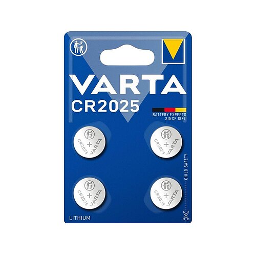 Varta CR2025 Lithium Knopfzelle 3V Batterie - 4er Verpackung