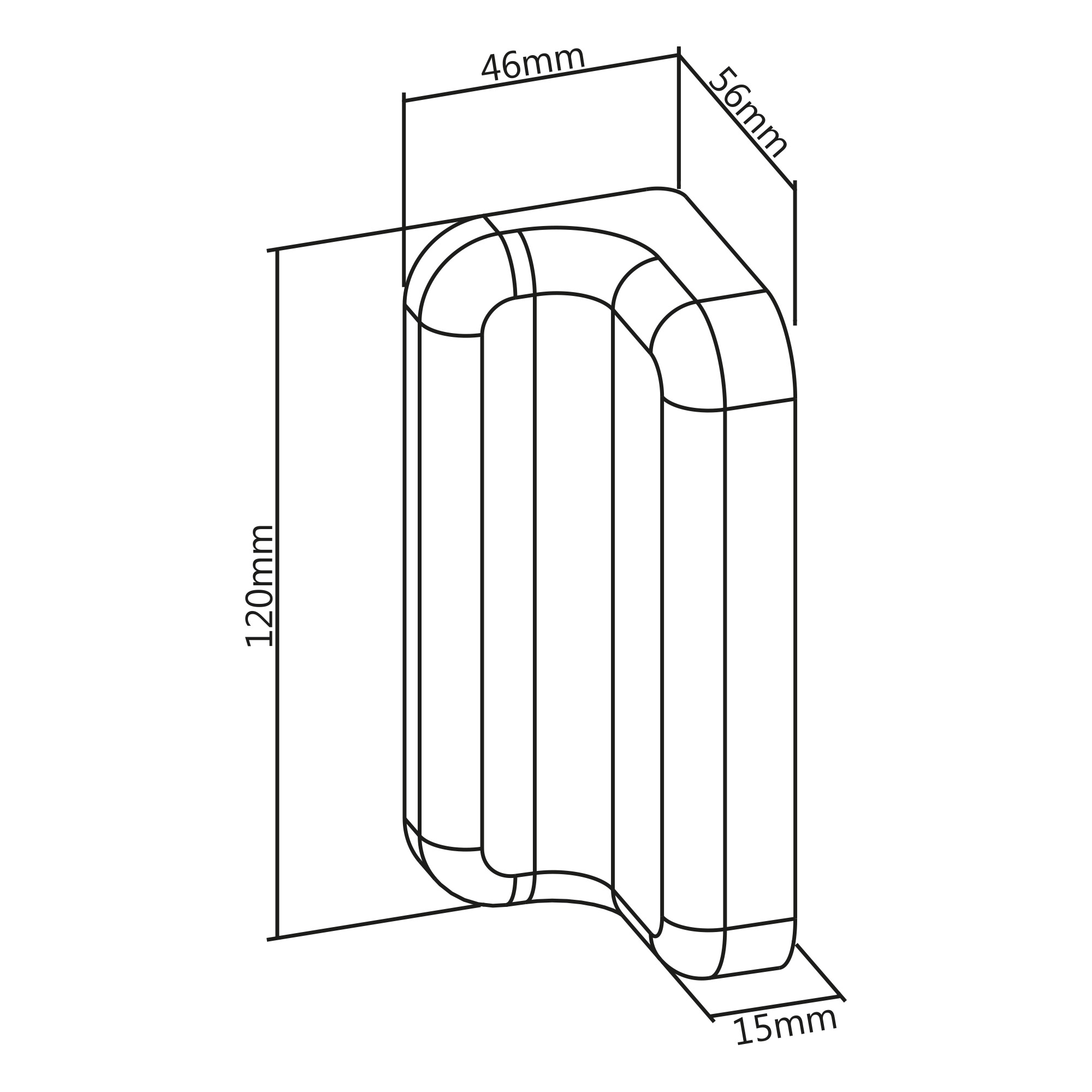 Inline® Slatwall Befestigungswinkel für Wandhalterung Panel, weiß, 2er-Set