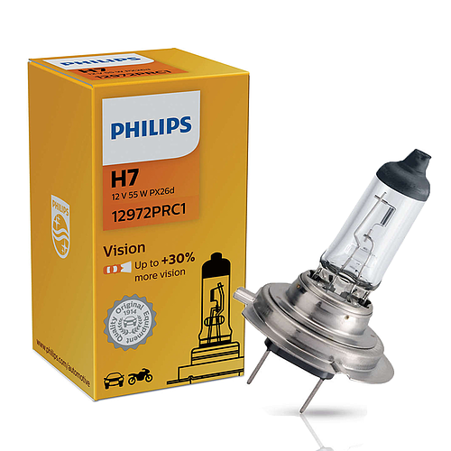 Philips H7 12V 55W PX26d Vision +30% 1 Stück