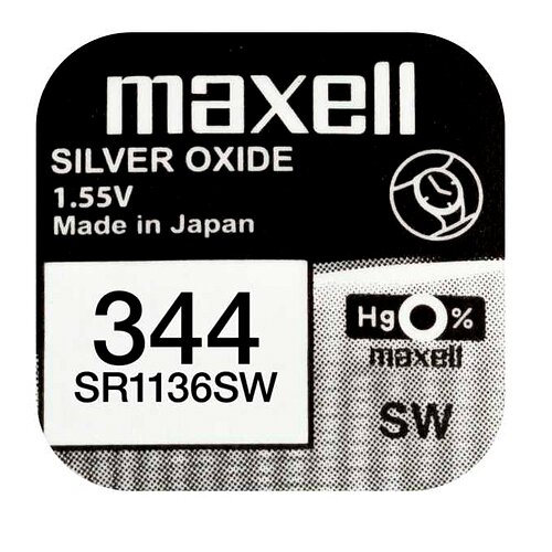 1x SR1136SW 344 Silberoxid Batterie Maxell 1,55 V