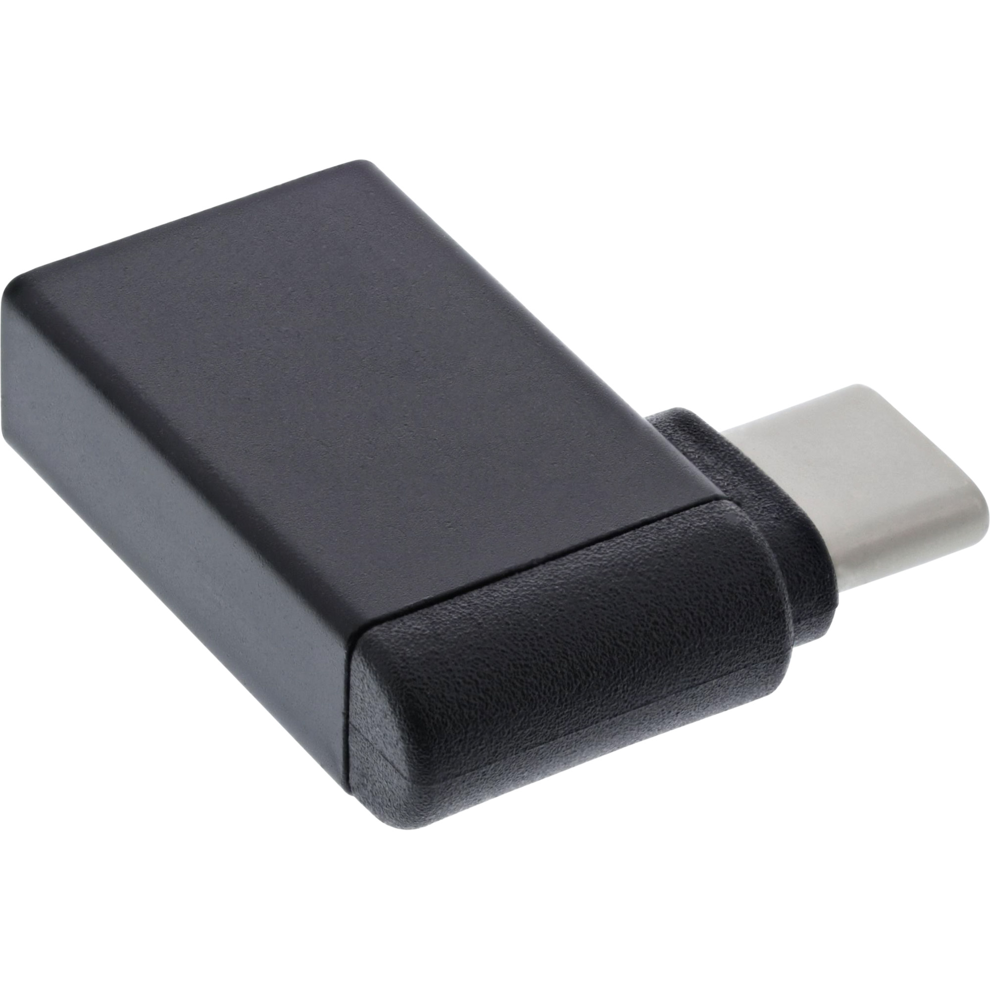 Inline® USB 3.2 Gen.2 Adapter, USB-C Stecker an A Buchse 90° gewinkelt OTG Inline® USB 3.2 Gen.2 Adapter, USB-C Stecker an A Buchse 90° gewinkelt OTG