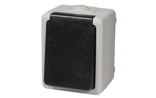 Feuchtraum Steckdose McPower ''Taff'', 250V~/16A, IP44, AP, grau Feuchtraum Steckdose McPower ''Taff'', 250V~/16A, IP44, AP, grau