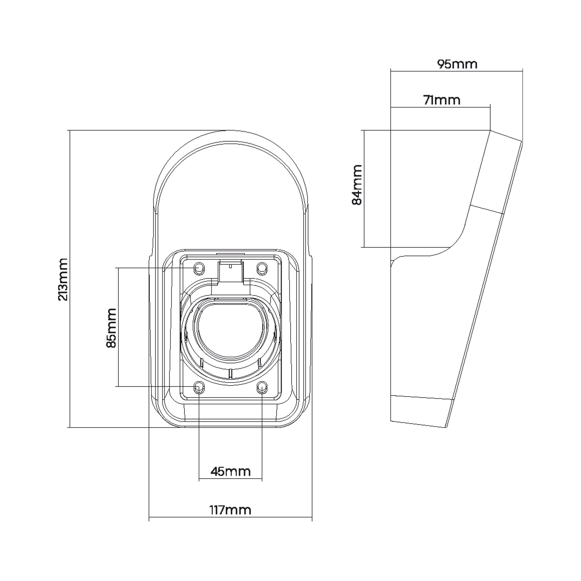 Inline® Universal EV-Ladekabel Halterung, schwarz