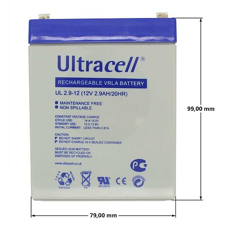 Ultracell UL2.9-12 12V 2,9Ah