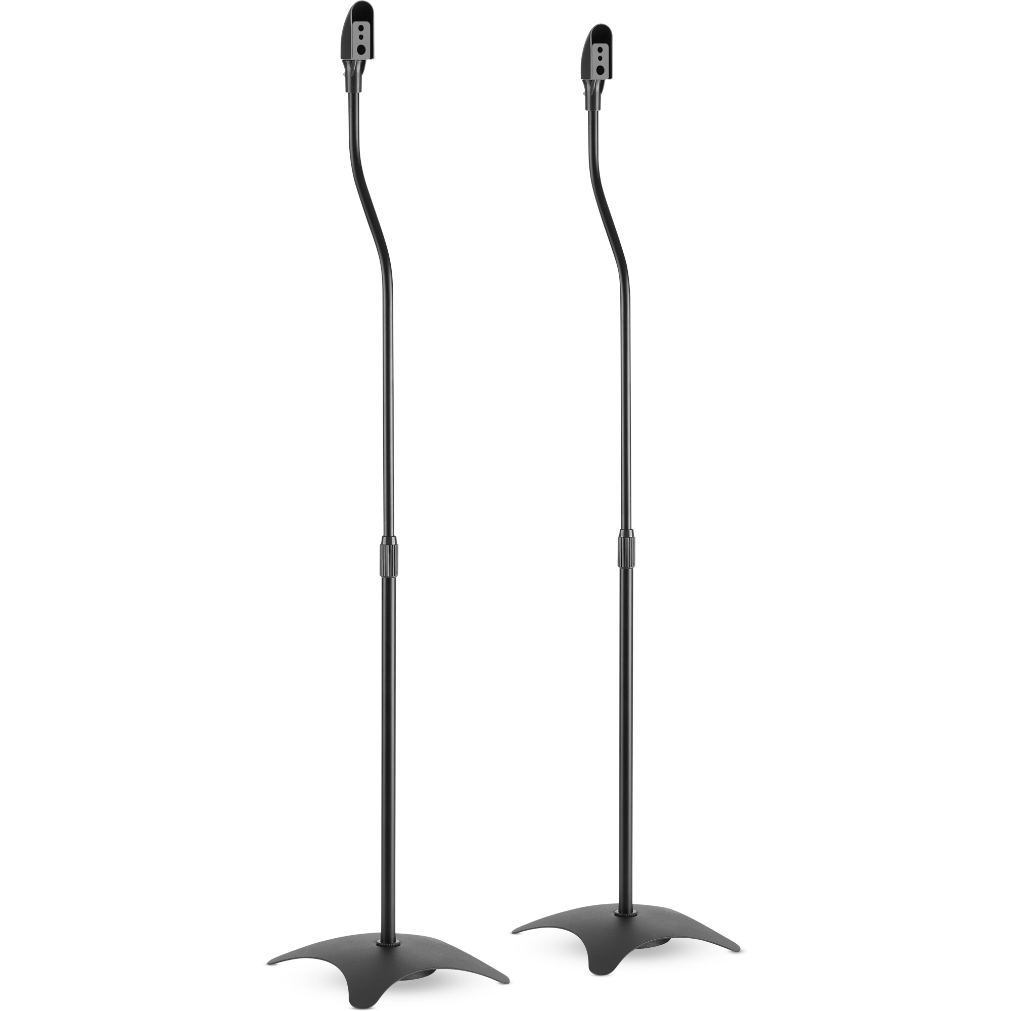 Inline® LautsprecherStänder Teleskop 68-110cm, 2 Stück, schwarz
